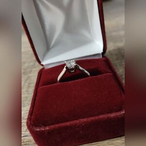 Platinum 0.54 Carat Diamond Ring